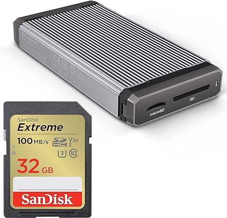 SanDisk 32GB Extreme SDHC UHS-I Memory Card - Up to 100MB/s with SanDisk Professional PRO-Reader SD and microSD - High Performance Card Reader