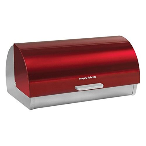 Morphy Richards Accents Roll Top Bread Bin - Red