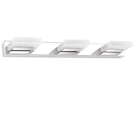 Lightess Vanity Lights LED Bathroom Light Fixtures Modern Glass Wall Sconce Lamps Adjustable Cabinet Mirror Lighting 9w Cool White