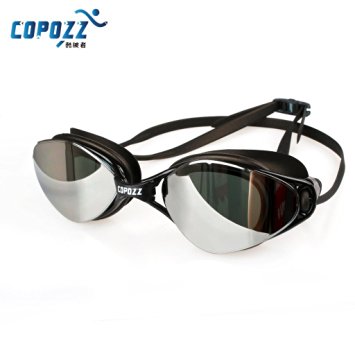 COPOZZ Swim Goggles for Men and Women - UV Protection, Anti-fog, Adult Waterproof Swimming Glasses - Soft Silicone Eye Seals and Strap - 3 interchangeable nose pieces
