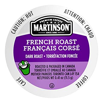 Martinson Single Serve Coffee Capsules, French Roast, Compatible with Keurig K-Cup Brewers, 24 Count (816932200360)