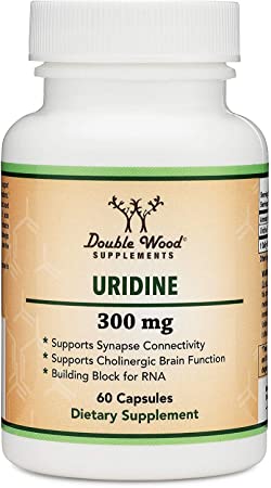 Double Woods Uridine Monophosphate Supplement | 60 Uridine Capsules - 300mg per Serving | Nootropics Supplement for Focus & Concentration | Manufactured & Purity Tested in The USA