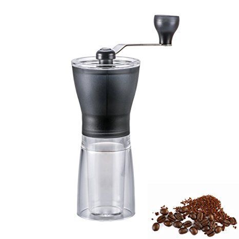 ALPHELIGANCE Manual Adjustable Coffee Hand Crank Ceramic Mill Grinder for Precision Brewing
