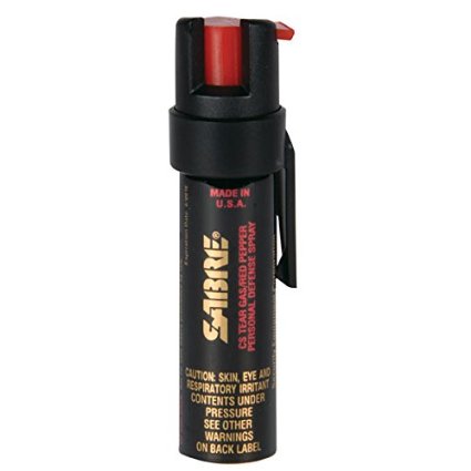 SABRE 3-IN-1 Pepper Spray - Advanced Police Strength - Compact Size with Clip