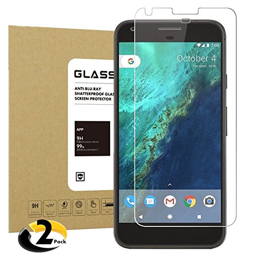 Google Pixel XL [5.5"] Tempered Glass (2-Pack) Screen Protector,Acoverbest Ultra Thin Protective Glass((No Full Screen Coverage))