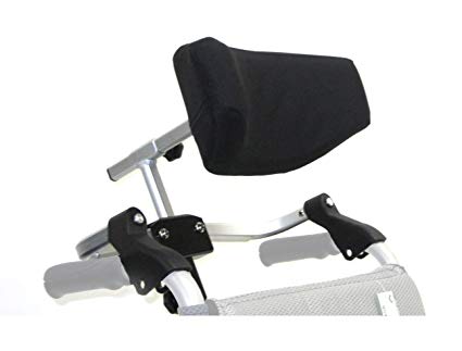 Karman Universal Folding Headrest for Wheelchair, Arctic Silver, Medium, 16-18 Inch