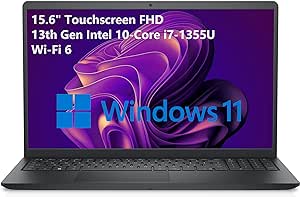 Dell Inspiron 15 3530 15.6" Touchscreen FHD Laptop Computer, 13th Gen Intel 10-Core i7-1355U up to 5.0GHz, 64GB DDR4 RAM, 4TB PCIe SSD, WiFi 6, Bluetooth, Carbon Black, Windows 11 Home, Tichange