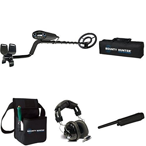 Bounty Hunter TK4 Tracker IV Metal Detector with carry bag, pinpointer, headphones and combo kit