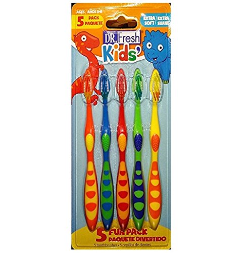 5 Pack Dr. Fresh Kids' Extra Soft Toothbrushes