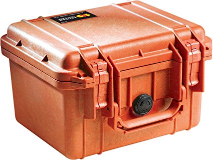 Pelican 1300 Case with Foam for Camera - Orange