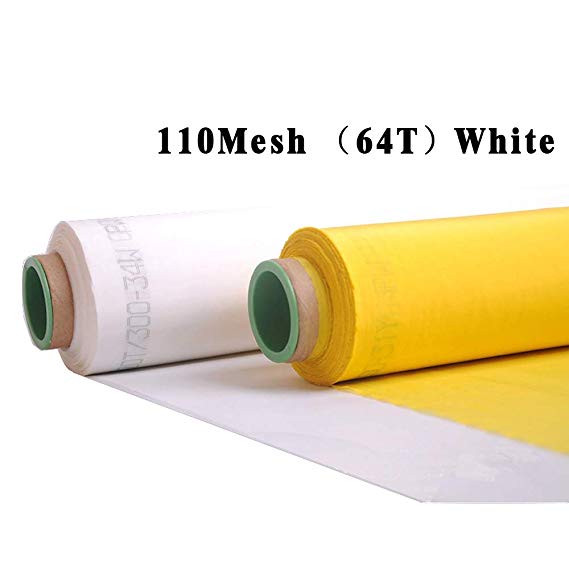 EQUTY BAYMERS 110 Mesh 3 Yards 50Inches(1.27m) Width Silk Screen Printing Fabric Mesh Screen Printing Mesh Wide High Tension Mesh Making Ink Supplies