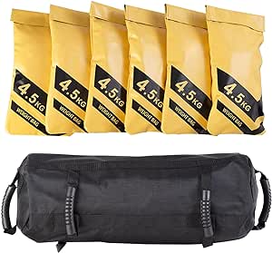 COSTWAY Sandbag, Power Bag inkl. Sandsack, Gewichtssack mit 6 Griffen, Core Bag aus Oxford, Trainingssandsack zum Gewichtheben, Training und Fitness