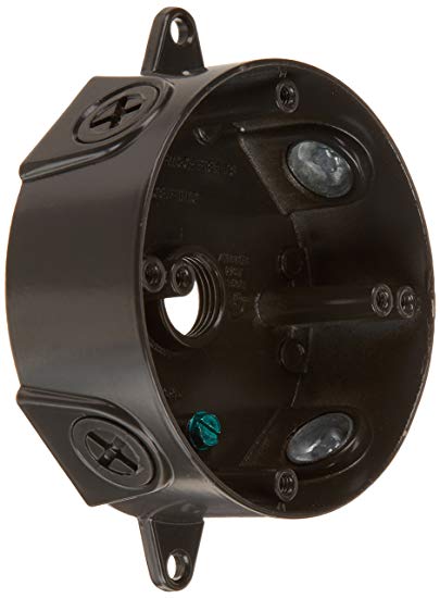 RAB Lighting VXCA Weatherproof Round Box with No Cover, Aluminum, 1/2" Hole Size, Bronze Color