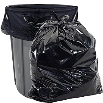 40-45 Gallon Trash Bags (2 MIL - Pack of 50) 40" x 46" - Large Heavy Duty Can Liners - Plastic Black Garbage Bags for Lawn, Leaf, Contractor, Yard, Outdoor use