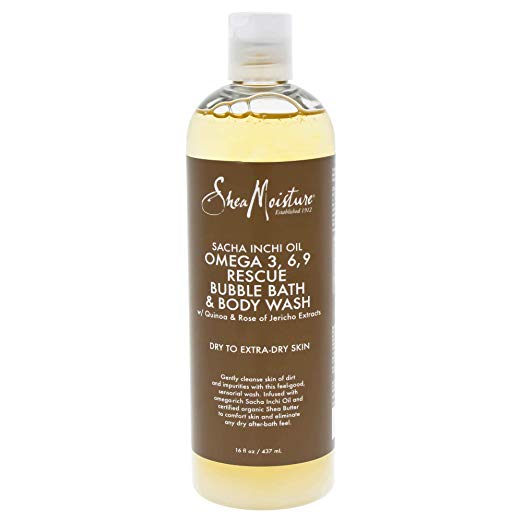 Shea Moisture Sacha Inchi Oil Omega-3-6-9 Rescue Bubble Bath & Body Wash