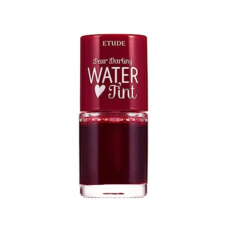 ETUDE Dear Darling Water Tint #4 Red Grapefruit Ade | Vivid Color Lip Stain with Moisturizing Weightless & Non-sticky Finish Lip Stain | Smudge-proof & Lightweight Lip Tint | K-beauty