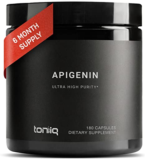 Ultra High Strength Apigenin - 100mg Concentrated Formula - 98%+ Highly Purified and Highly Bioavailable - 180 Vegetarian Capsules