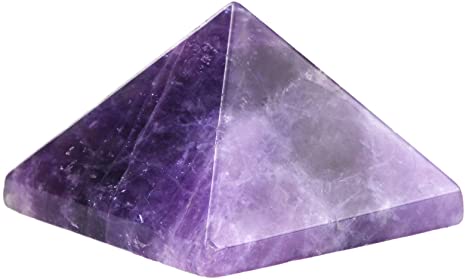 rockcloud Healing Crystal Amethyst Pyramid Metaphysical Stone Figurine