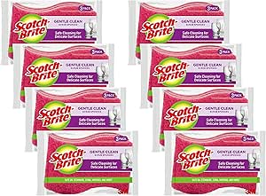 Scotch-Brite Gentle Clean Delicate Scrub Sponges, For Washing Dishes and Cleaning Kitchen, 24 Scrub Sponges