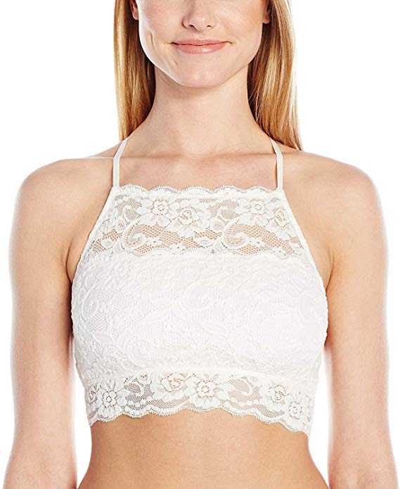 Amazon Brand - Mae Women's High-Neck Lace Bralette (for A-C cups)