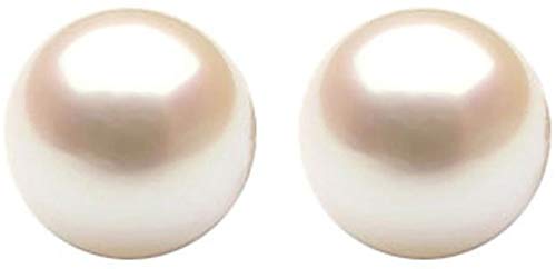 Pair of Japanese Akoya White Loose AAAA Cultured Pearl 6-10mm Half Drilled for Pearl Earring Set