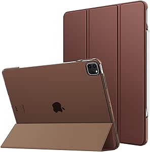 MoKo for iPad Air 13 Inch Case 2024/ iPad Pro 12.9 Case (6th/5th Gen 2022/2021), Slim Smart Shell Translucent Frosted Hard PC Back Cover, Support Touch ID & Pencil Pro/2nd/USB-C, Brown