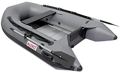 ALEKO 8.4 Feet Black Inflatable Boat with Aluminum Floor Design