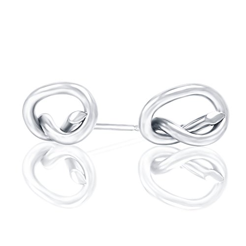 PAVOI 14K Gold Plated Sterling Silver Post Infinity Love Knot Stud Earrings