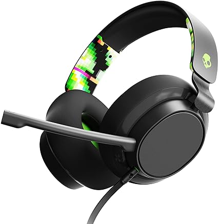 Skullcandy SLYR Multi-Platform Over-Ear Wired Gaming Headset, Works with Xbox Playstation and PC - Green