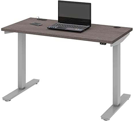 Bestar Upstand Standing Desk, 24” x 48”, Bark Grey