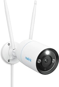 REOLINK 4K WiFi 6 Home Security Camera, 2.4/5GHz WiFi Security Camera Outdoor, Plug in Camera, Human/Vehicle/Pet Detection, Color Night Vision,Two-Way Audio, 24/7 Recording, IP67 Waterproof, RLC-810WA