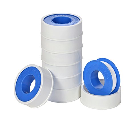 Plumber's Thread Seal Tape - 1/2" x 520" (Pack of 8 Rolls)