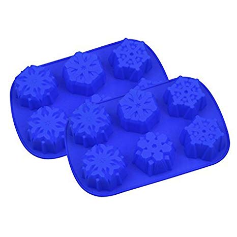 6 Even Snowflakes Silicone Cake Mold 2 Pack