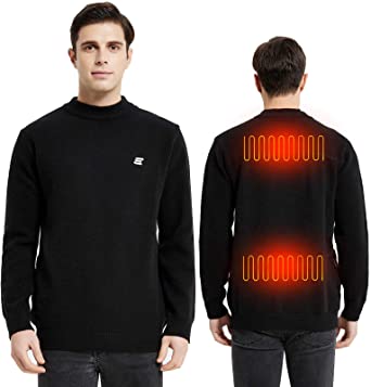 EEIEER Heated Sweatshirt Jumper for Men and Women, Heated Sweater Electric USB Charging Heated Jacket 3-Level Optional Temperature Heated Pullover for Winter Outdoor Activitis (Battery Included)