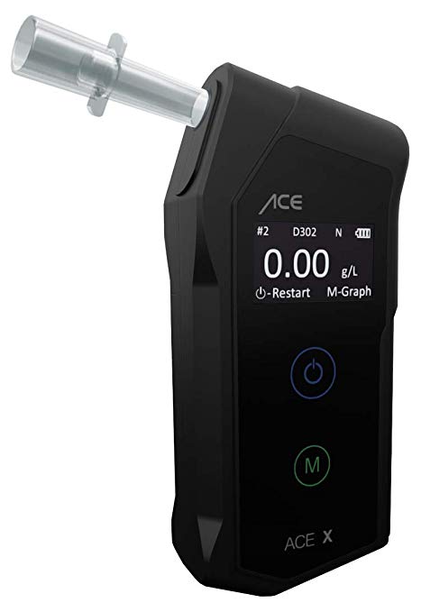 ACE X Breathalyzer - Portable Alcohol Detector for Consumer and Professional Use - Test Accuracy 99.1%