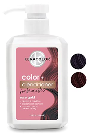 Keracolor Clenditioner for Brunettes - Semi Permanent Hair Color Depositing Conditioner, Cruelty-free, 12 Fl. Oz.
