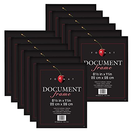 MCS Format Frame (12 Pack), 8.5 by 11", Black