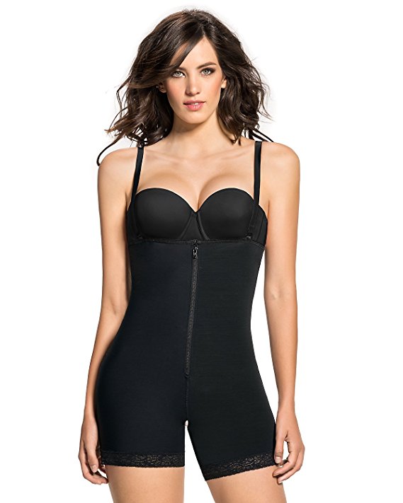 Leonisa Women's Strapless Compression Bodysuit Slimming Shaper Short with Booty Lifter