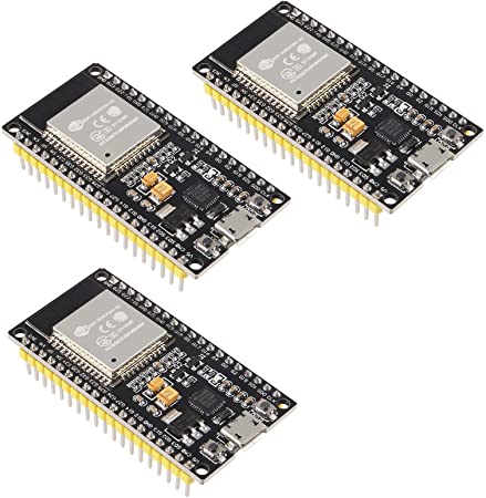 DORHEA 3PCS ESP32 38Pin Development Board ESP-32S Microcontroller Processor Integrated 2-in-1 Microcontroller ESP-WROOM-32 Chip CP2102 WiFi NodeMCU-32S ESP-WROOM-32 Compatible with Ardu IDE