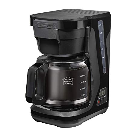 Hamilton Beach Compact 12 Cup Programmable Coffee Maker (43685), BLACK