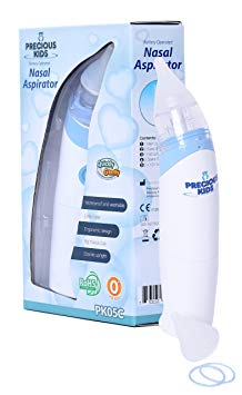 Baby Nasal Aspirator by Precious Kids: Ultimate Battery Operated Medical Grade Baby Snot Sucker/Easy, Safe, Comfortable Application Baby Nasal Decongestant/Free Your Baby’s Or Toddler’s Stuffy Nose