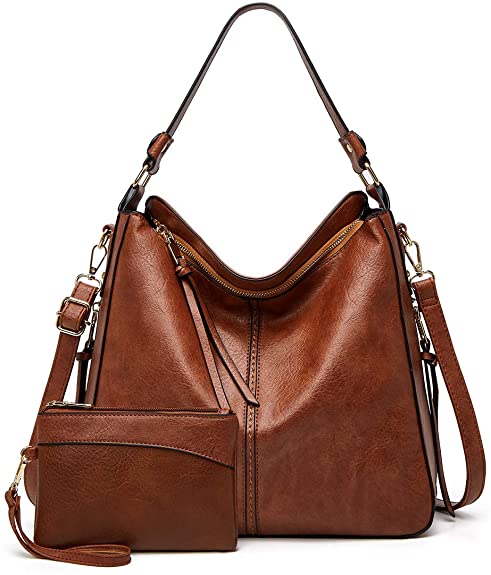 Hobo Bags for Women Faux Leather Handbags Ladies Shoulder Bag Large Crossbody Bag Top Handle Tote Bucket Purse