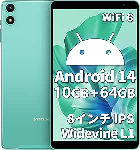 Android 14 タブレット 8インチ新登場，TECLAST P85T アンドロイド タブレット 8インチ wi-fiモデル、10GB 64GB 1TB TF拡張、Widevine L1タブレット2.4G/5G WiFi 6モデル、1.8Ghz 8コアCPU、5000mAh USB-C、無線投影 GMS OTG BT5.2、 1280*800 IPS画面、フルメタルボディ【GPS未対応】