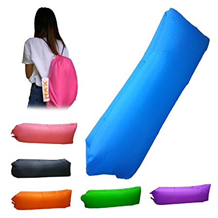 Inflatable Lounger Couch,Portable Blow Up Lounge Chair,Pool Air Hammock,Hangout Lazy Sofa ,Waterproof Wind Breeze Bean Bag,Fast Inflate Lounger for Beach,Camping.