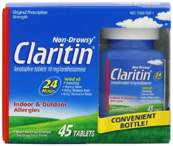 Claritin Allergy 24 Hour Tablets, 10 mg, 45-Tablets