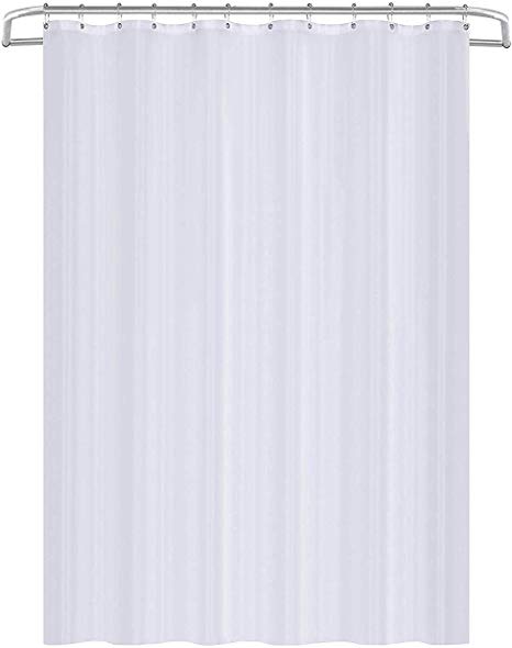 Utopia Home White Shower Curtain Fabric,183 cm x 183 cm- Water-Repellent Antibacterial and Mildew Resistant