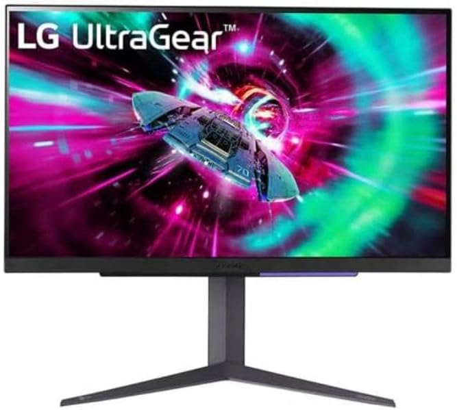 LG UltraGear 4K 27GR93U Gaming Monitor, 27" 4K, 144Hz, 1ms GtG, IPS Display, HDR 10, NVIDIA G-Sync and AMD FreeSync Supported, Smart Energy Saving, Displayport, HDMI