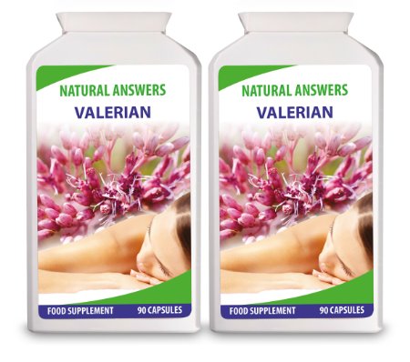 Valerian Extract by Natural Answers - 180 Capsules - 3 Month Supply - High Strength 530mg Tablets - Natural Sleep Aid Pills - Supports Relaxation & Calm Nerves - UK Manufactured Natural Formula