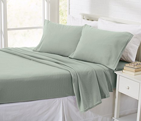 Oxford Collection Super Soft Polar Fleece Sheet Set. Cozy, Plush Winter Sheets in Solid Colors for Ultimate Warmth and Luxury. By Home Fashion Designs. (Queen, Eucalyptus)