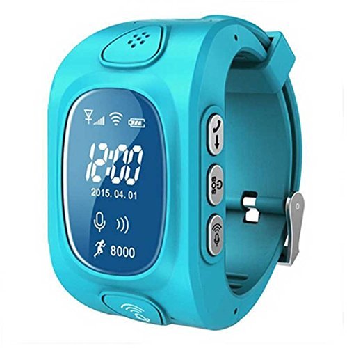 Life-Tandy GPS/GSM/GPRS Triple Positioning GPRS Tracker Watch for Kids Children Smart Watch with SOS Support GSM phone Android IOS Anti Lost LED Y3 (Blue)